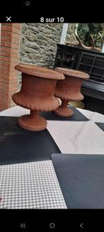 Paar zeer zware antieke gietijzeren medicis, Tuin en Terras, Ophalen, Zo goed als nieuw