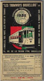 Plan Tram Tramway Bruxelles 1935 Exposition, Collections, Tram, Enlèvement ou Envoi
