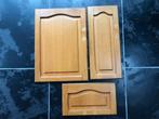16 massieve eiken panelen keukendeur + beslag, Enlèvement, Utilisé, Bois, Porte intérieure