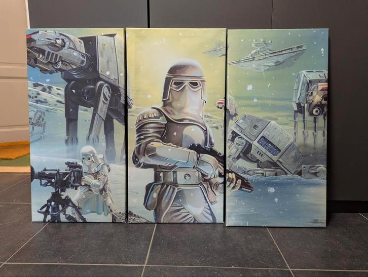 3 delig canvas star wars stormtroopers, Antiek en Kunst, Kunst | Schilderijen | Abstract, Ophalen