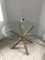 Table en verre, Maison & Meubles, Métal, 100 à 150 cm, Rond, Enlèvement