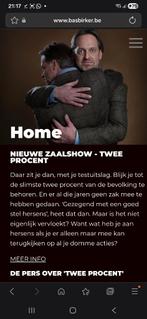 2 tickets Bas Birker 5 februari Diest, Tickets en Kaartjes, Twee personen, Februari