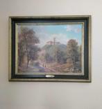 Schilderij H. Glassl    Wartburg in het morgenlicht, Minder dan 50 cm, Oorspronkelijke maker, Ophalen of Verzenden, Zo goed als nieuw