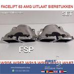 W205 C205 FACELIFT C63 AMG UITLAAT SIERSTUKKEN SET LINKS REC, Utilisé, -, -, Enlèvement ou Envoi