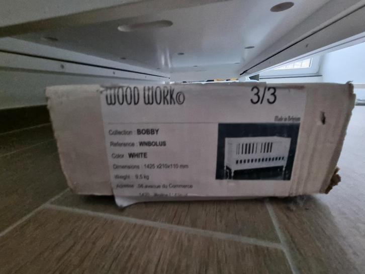 meegroeibed van wood work, Kinderen en Baby's, Kinderkamer | Bedden, Gebruikt, 140 tot 160 cm, 85 tot 100 cm, Matras, Ophalen