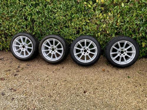BMW 18" alu velgen met Runflat winterbanden, Auto-onderdelen, Banden en Velgen, Velg(en), Winterbanden, 18 inch, 245 mm, Personenwagen