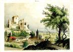 Lithografie Château de Langoiran, Ophalen