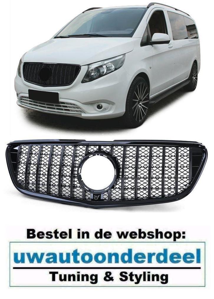 Grill Panamericana AMG Design Glans Zwart Voor MB Vito W447, Autos : Divers, Tuning & Styling, Envoi