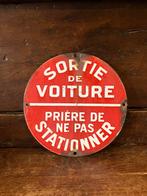 Plaque émaillée ancienne Sortie de voiture., Ophalen of Verzenden