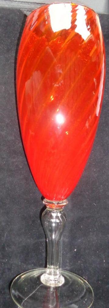 Onberispelijke oranje vaas uit de jaren 60