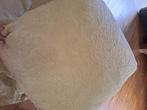 6 beige kussenslopen gebloemd motief, Ophalen, Gebruikt, Beige, Vierkant