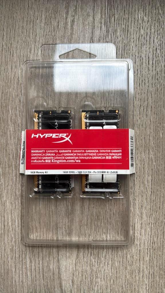 Kingston HyperX 16GB DDR3L (2 x 8GB), Computers en Software, RAM geheugen, Zo goed als nieuw, Laptop, 16 GB, DDR3, Ophalen of Verzenden