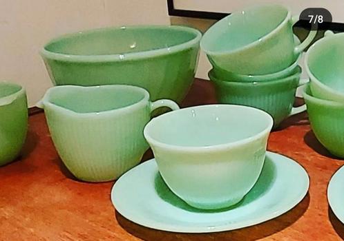 Jadeite fireking servies, Antiek en Kunst, Antiek | Servies los, Ophalen of Verzenden