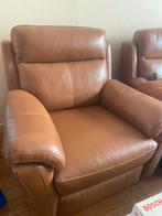 Salon en cuir couleur cognac, Enlèvement, Comme neuf