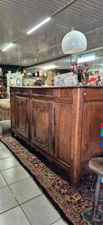 Dressoir massief eiken met houtsnijwerk, Avec tablette(s), 150 à 200 cm, Hout, Enlèvement