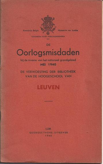 De oorlogsmisdaden - Leuven - 1946 beschikbaar voor biedingen