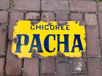 Oude emaille Pacha chicorée, Enlèvement ou Envoi