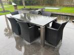 Granieten tuintafel met Inox onderstel, Ophalen, Zo goed als nieuw, Inox