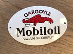 Mobiloil emaille reclamebord, Verzamelen, Merken en Reclamevoorwerpen, Ophalen of Verzenden, Zo goed als nieuw, Reclamebord