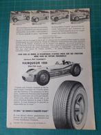 Pat Flaherty - pneus Firestone - publicité papier - 1956, Ophalen of Verzenden, Gebruikt, Overige typen