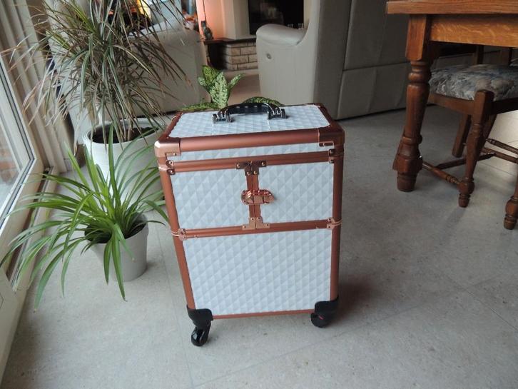 COSMETICAKOFFER LESLEY - ANN POPPE NIEUW, Handtassen en Accessoires, Beautycases, Nieuw, Softcase, Overige kleuren, Met slot, Met spiegeltje(s)