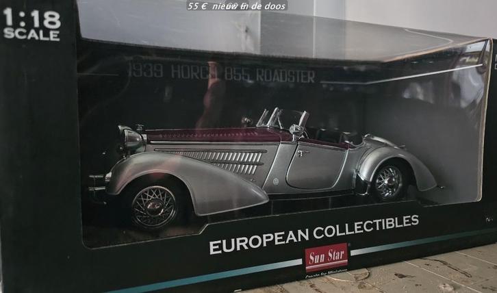 Horch 855 Roadster 1939 Sunstar 1/18, Hobby en Vrije tijd, Modelauto's | 1:18, Zo goed als nieuw, Auto, Sun Star, Ophalen of Verzenden