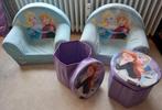 Snow Queen fauteuil en voetenbank, lot voor 20 euro, Kinderen en Baby's, Kinderkamer | Tafels en Stoelen, Ophalen, Zo goed als nieuw