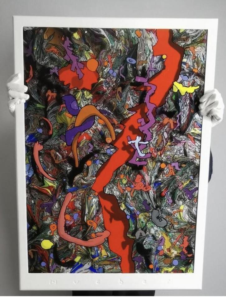 Lovebyhueber nr 66 ( love), Antiek en Kunst, Kunst | Schilderijen | Abstract, Ophalen of Verzenden