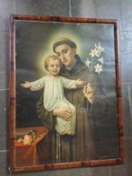 St. Antonius, print achter glas, 80 op 60 cm, in goede staat, Antiek en Kunst, Ophalen