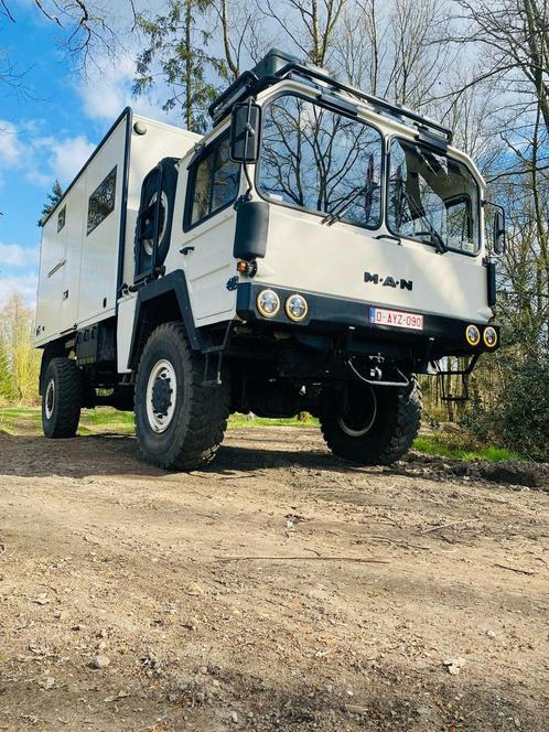Overlander 4x4 man kat 1 te koop, Caravans en Kamperen, Mobilhomes, Particulier, Diesel, Ophalen