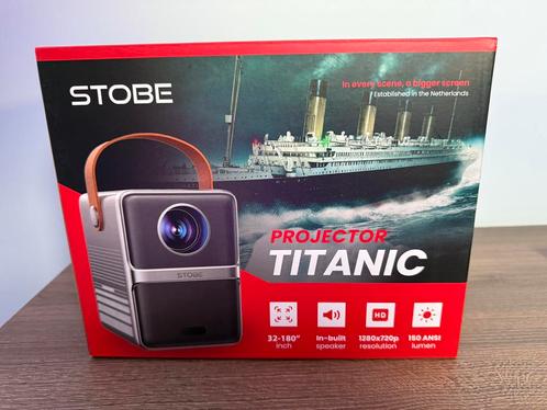 Stobe Titanic beamer met USB C naar HDMI kabel, Audio, Tv en Foto, Beamers, Nieuw, LED, Full HD (1080), Ophalen of Verzenden