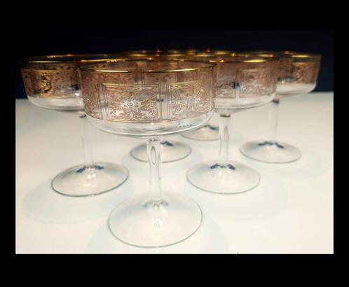 EXCLUSIEF! NAPOLEON III Kristallen champagne glazen met 24KT, Antiek en Kunst, Antiek | Glaswerk en Kristal, Ophalen