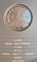 Zilveren munt van 10 euro. Kuifje-doosje - Zeldzaam, Ophalen of Verzenden, Zilver