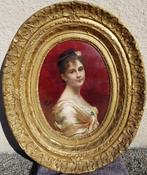 MUSEUMSCHILDERIJ - 1884 - Portret van een vrouw - CHANTRON, Antiek en Kunst, Kunst | Schilderijen | Klassiek, Verzenden