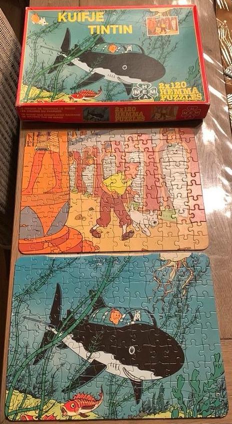 Tintin Tintin 2 puzzles 2x120 pièces, Collections, Personnages de BD, Utilisé, Autres types, Tintin, Enlèvement ou Envoi