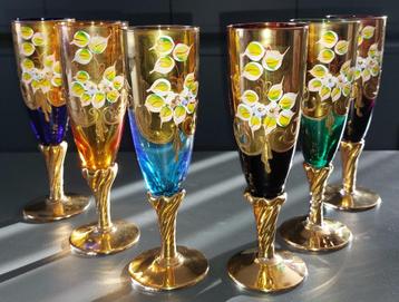 6 Flûtes en verre soufflé TREFUOCHI : YOU&ME - Murano