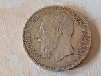 5 frank Leopold II 1874, Postzegels en Munten, Munten | België, Zilver, Ophalen of Verzenden, Losse munt, Zilver