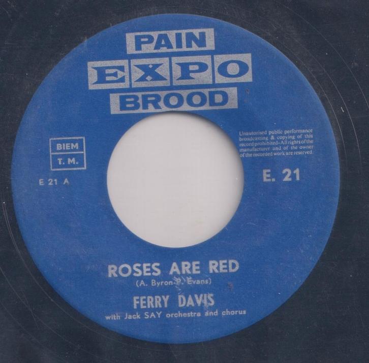 Ferry Davis – Roses are red / Home on the range – Single, Cd's en Dvd's, Vinyl Singles, Gebruikt, Single, Pop, 7 inch, Ophalen of Verzenden