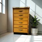 Vintage mini houten ladekast met formica blad, Ophalen of Verzenden, Commode