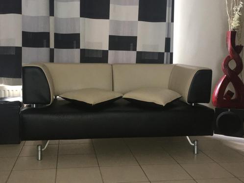 Ensemble de fauteuils en cuir grainé épais FORMENTI, Huis en Inrichting, Fauteuils, Gebruikt, Leer, Metaal, Ophalen