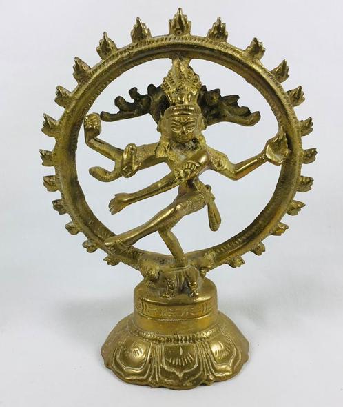 Shiva Vintage messing bronzen beeld Hindoe god, Antiek en Kunst, Kunst | Beelden en Houtsnijwerken, Ophalen of Verzenden