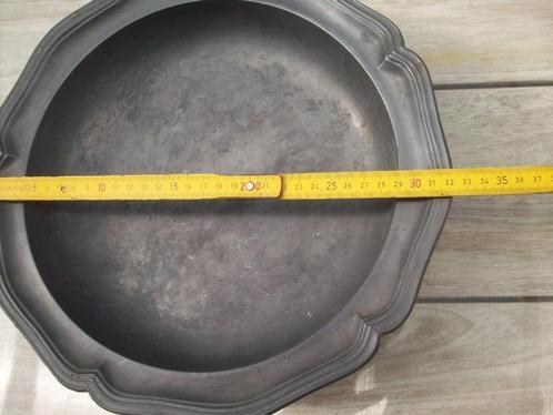 grote tinne zware schaal, Antiek en Kunst, Antiek | Tin, Ophalen of Verzenden