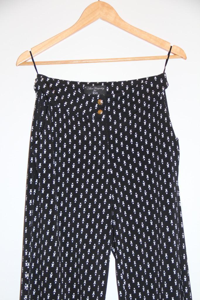 Élégant pantalon noir motifs blancs Alice Temperley JBC 36, Vêtements | Femmes, Culottes & Pantalons, Comme neuf, Taille 36 (S)