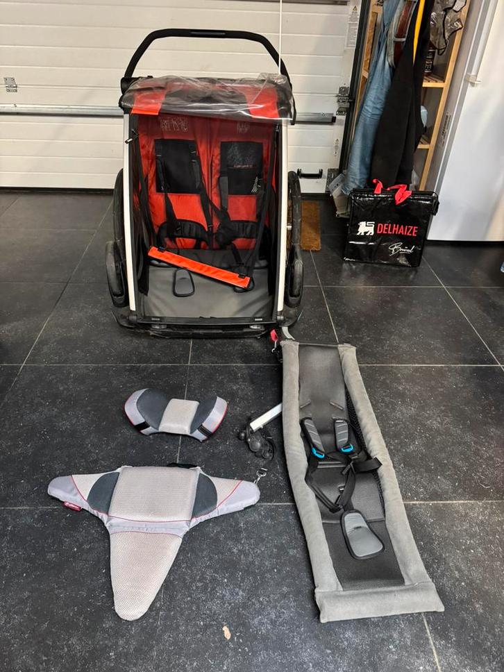 Fietskar Thule Chariot Cross 2, Fietsen en Brommers, Fietsaccessoires | Aanhangwagens en Karren, Zo goed als nieuw, Kinderkar