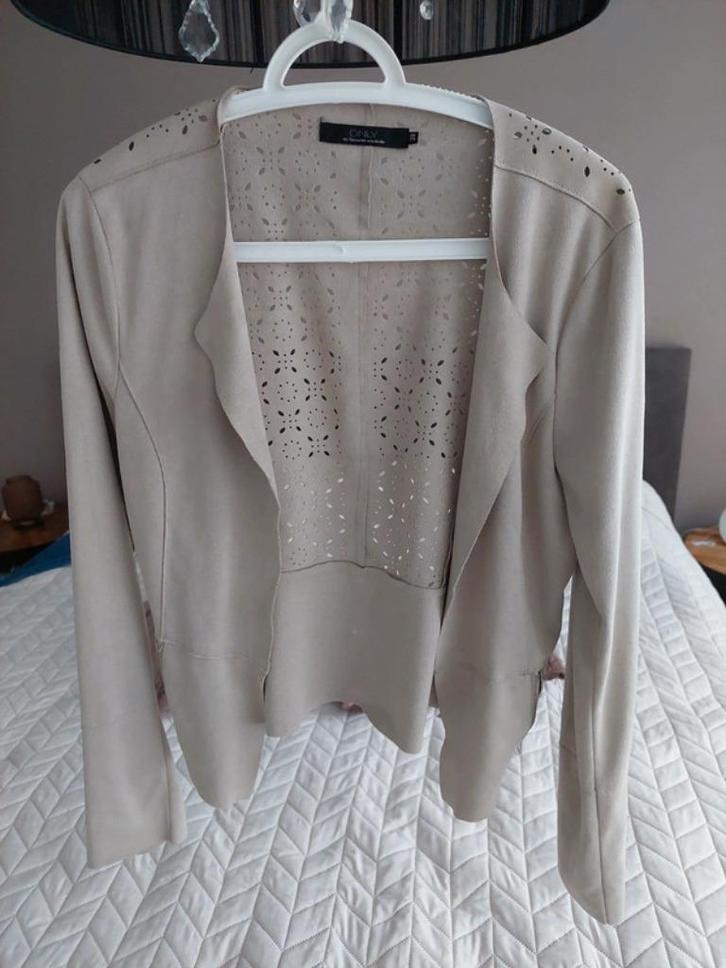 Only : nieuw beige crème open blazer suedine vest jasje , 38, Kleding | Dames, Jasjes, Kostuums en Pakken, Nieuw, Jasje, Maat 38/40 (M)