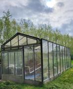 serre lengte 7,4m breedte 3,3m hoogte 3,1m grote schuifdeur, Tuin en Terras, Aluminium, Kweekkas, Gebruikt, Glas