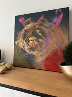 Abstract schilderij met gouden accent Mk Art, Ophalen