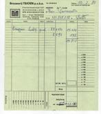 Kruishoutem brouwerij Tsjoen faktuur 1980, Ophalen of Verzenden