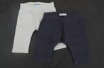 Hema 2 broekjes wit en blauw maat 50, Kinderen en Baby's, Babykleding | Maat 50, Broekje, Jongetje of Meisje, Ophalen of Verzenden