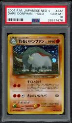 Dark Donphan Holo PSA 10 - #232 - Japanese Neo 2000, Ophalen of Verzenden, Zo goed als nieuw, Losse kaart, Foil